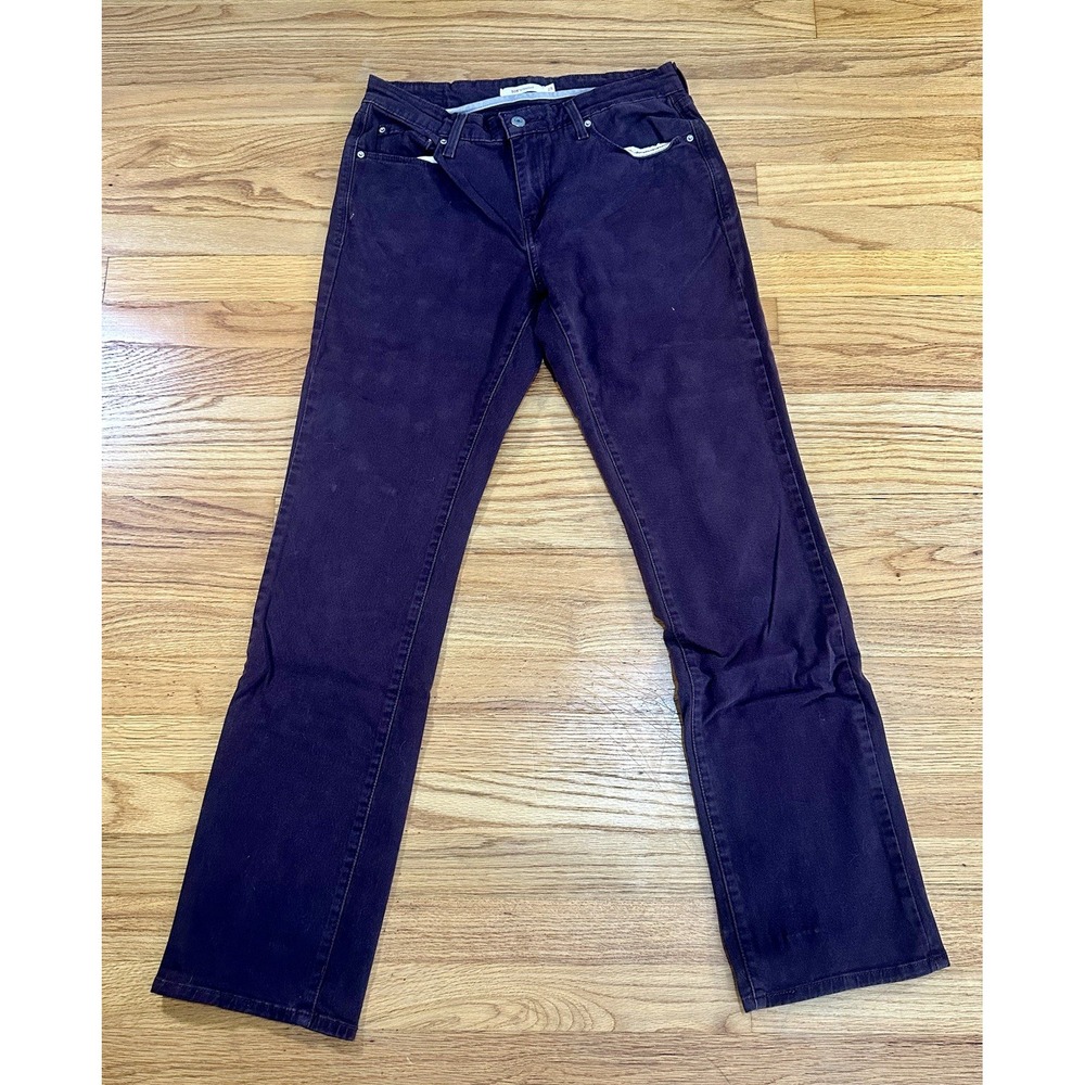 Levi's 505 Straight Leg Jeans Women's Size 28(Actual 28x30) Burgundy